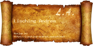 Lisching Andrea névjegykártya