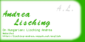 andrea lisching business card